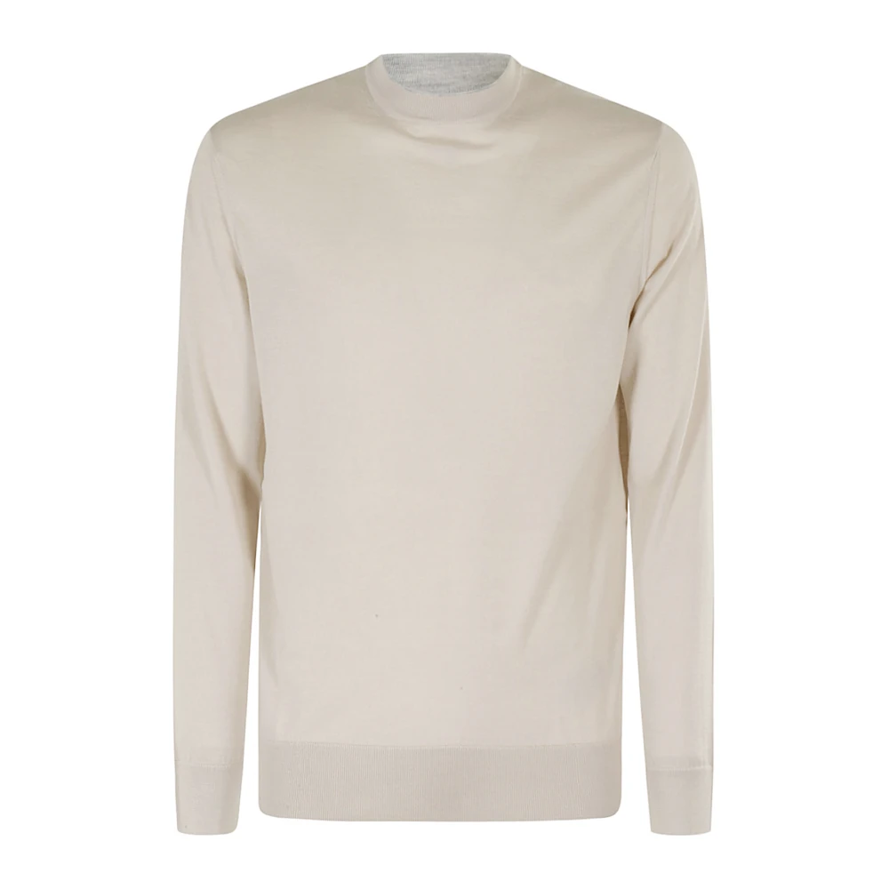 Eleventy Gestreepte Crew Neck Sweater Beige Heren