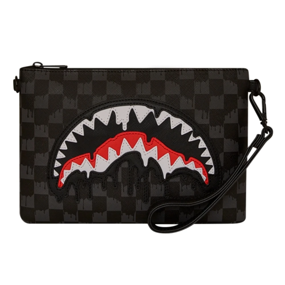 Sprayground Women's Brown Elegant Crossbody Clutch Bag