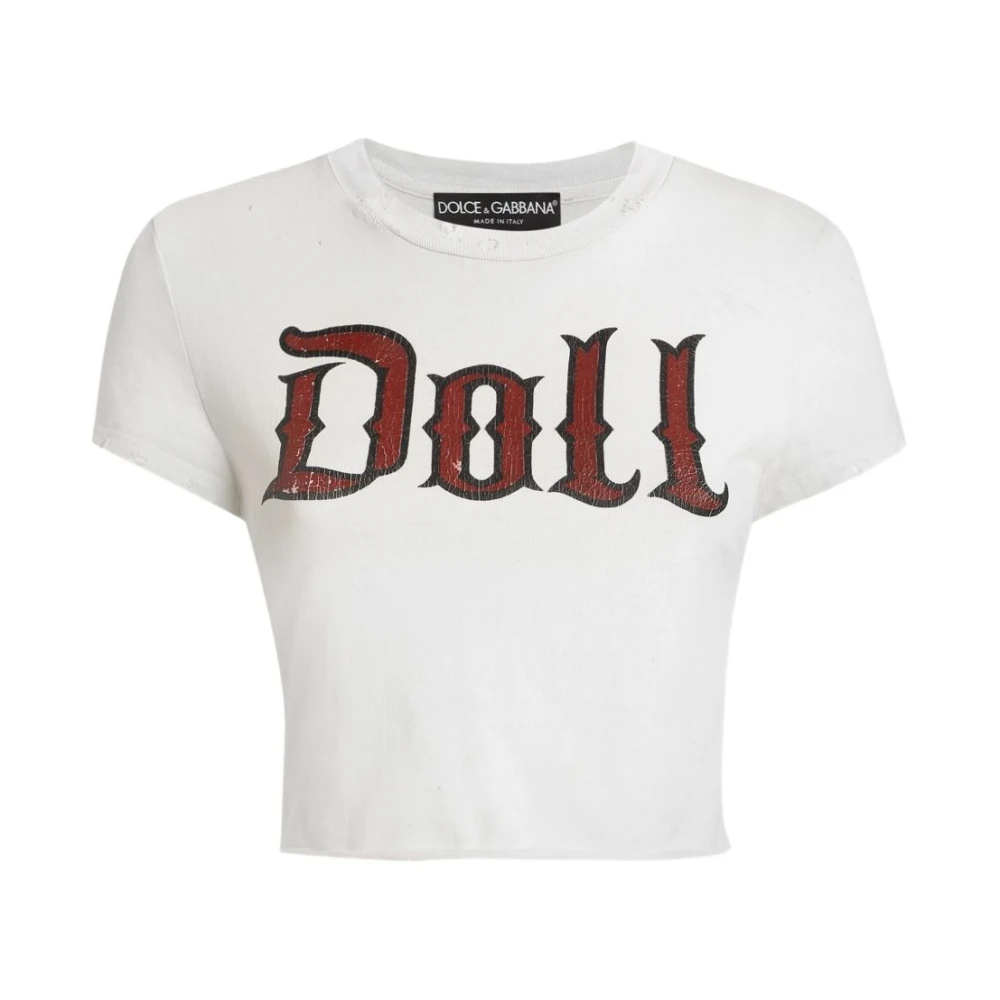 Dolce & Gabbana Women's White Stylish T-Shirts And Polos Collection - T-Shirts - S - Tops