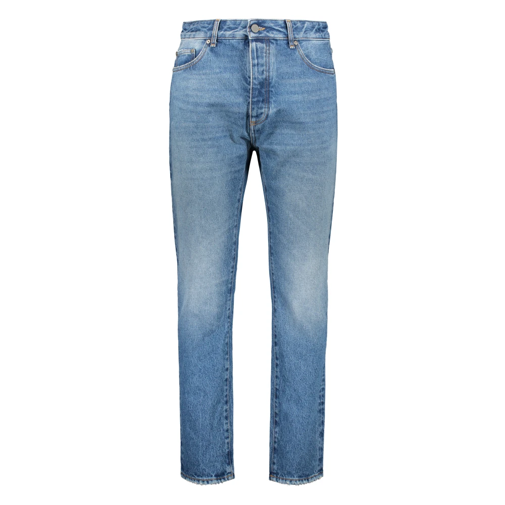 Palm Angels Klassieke Denim Jeans met Contraststiksels Blue Heren