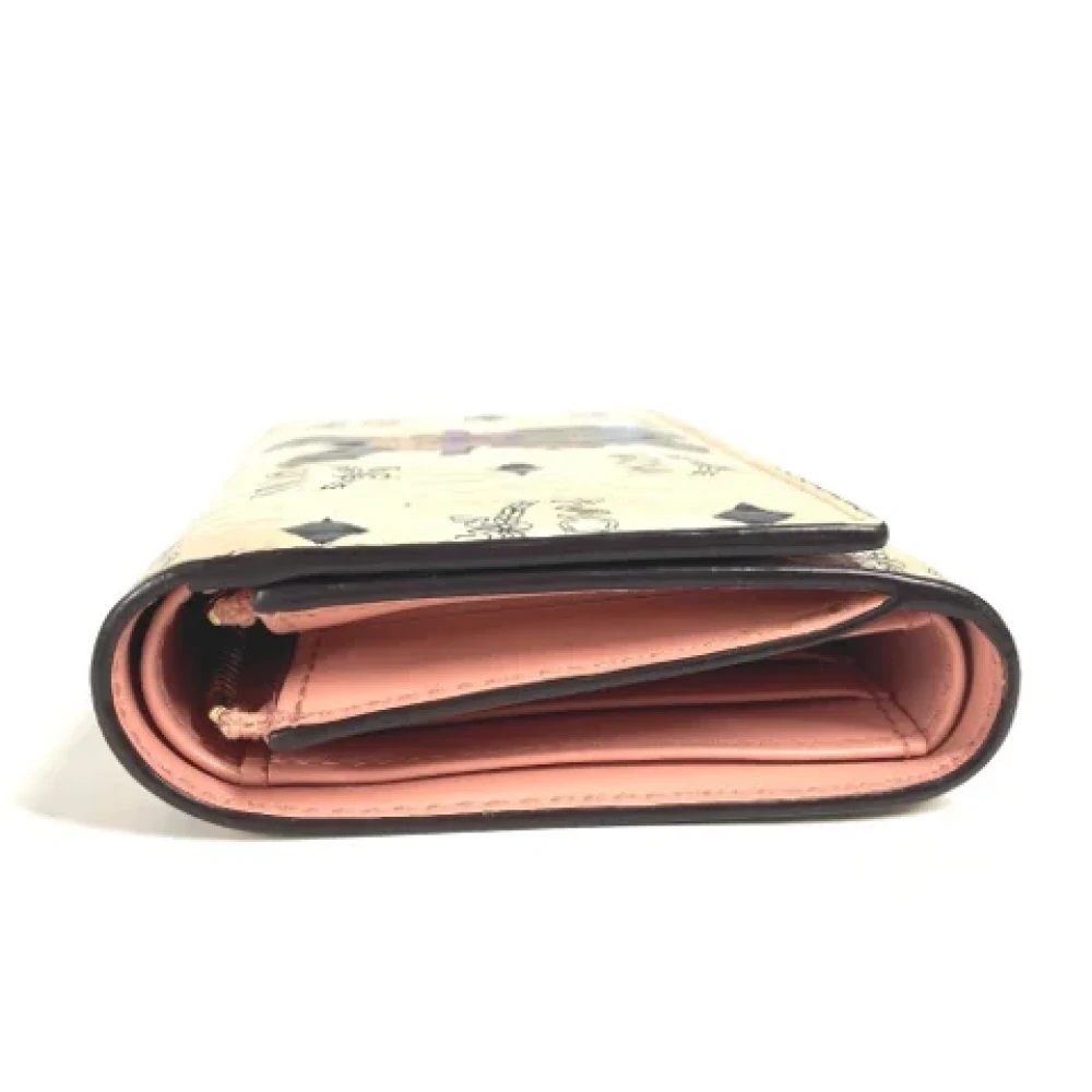 MCM Pre-owned Leather wallets Beige Dames