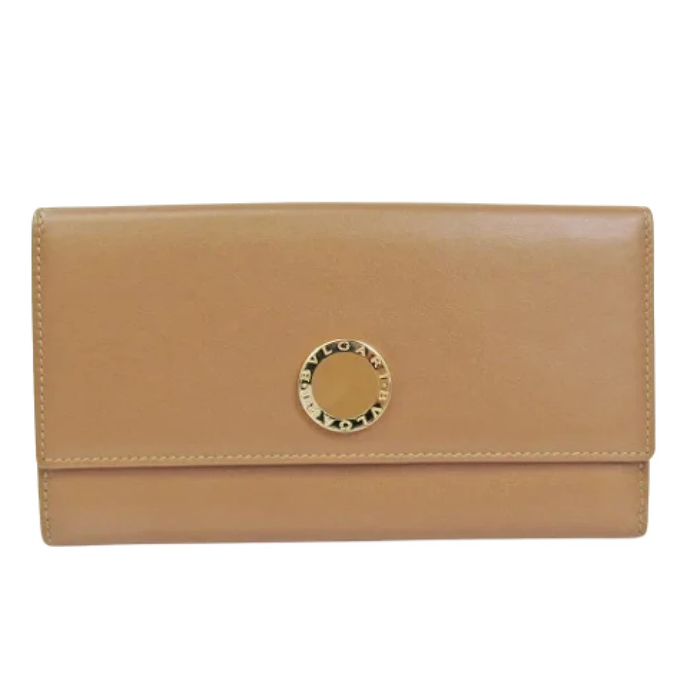 Bvlgari Vintage Pre-owned Leather wallets Brown Dames