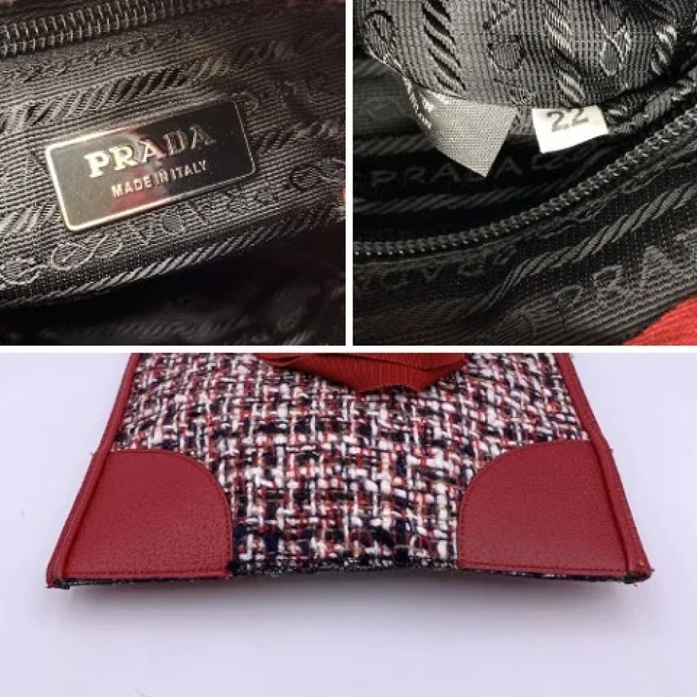 Prada Vintage Pre-owned Leather prada-bags Red Dames