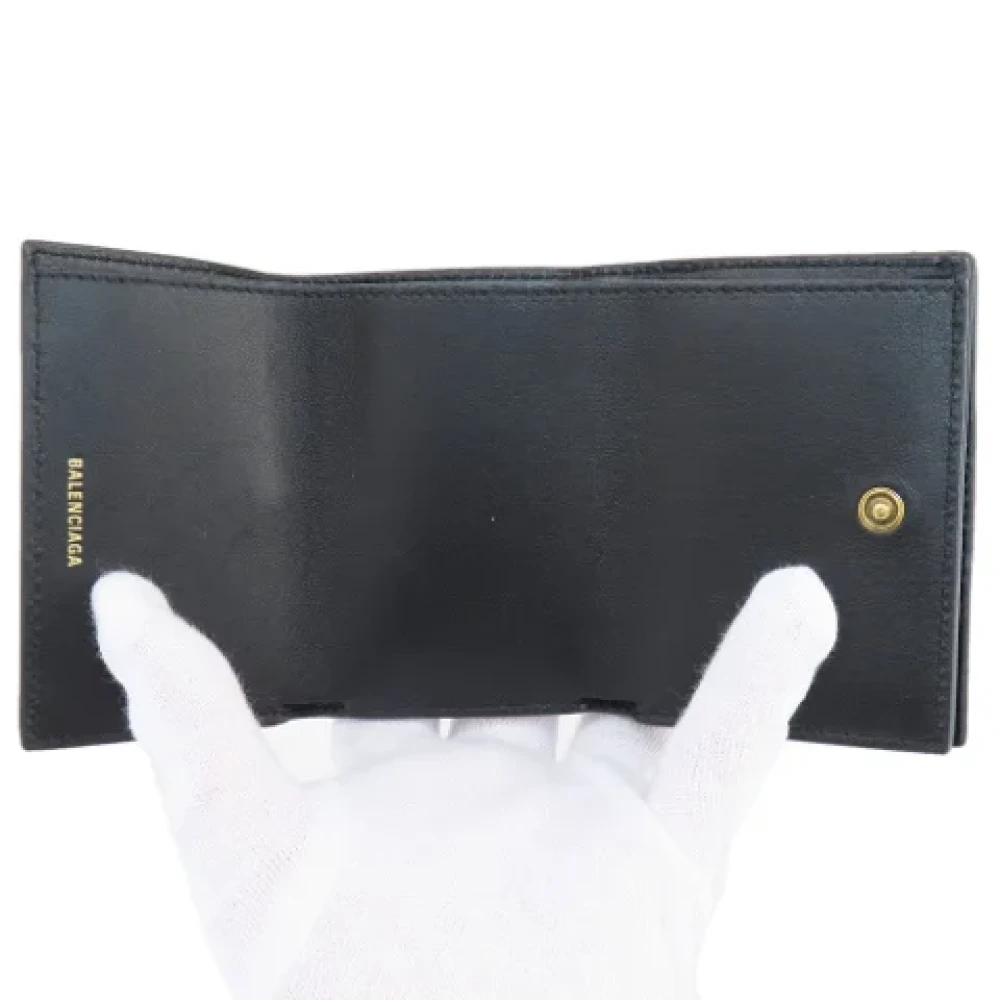 Balenciaga Vintage Pre-owned Leather wallets Black Dames