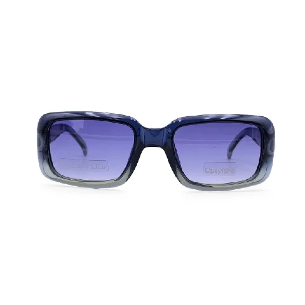 Dior Vintage Pre-owned Fabric sunglasses Blue Dames