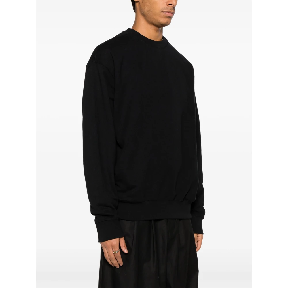 Jil Sander Logo Patch Katoenen Trui Black Heren