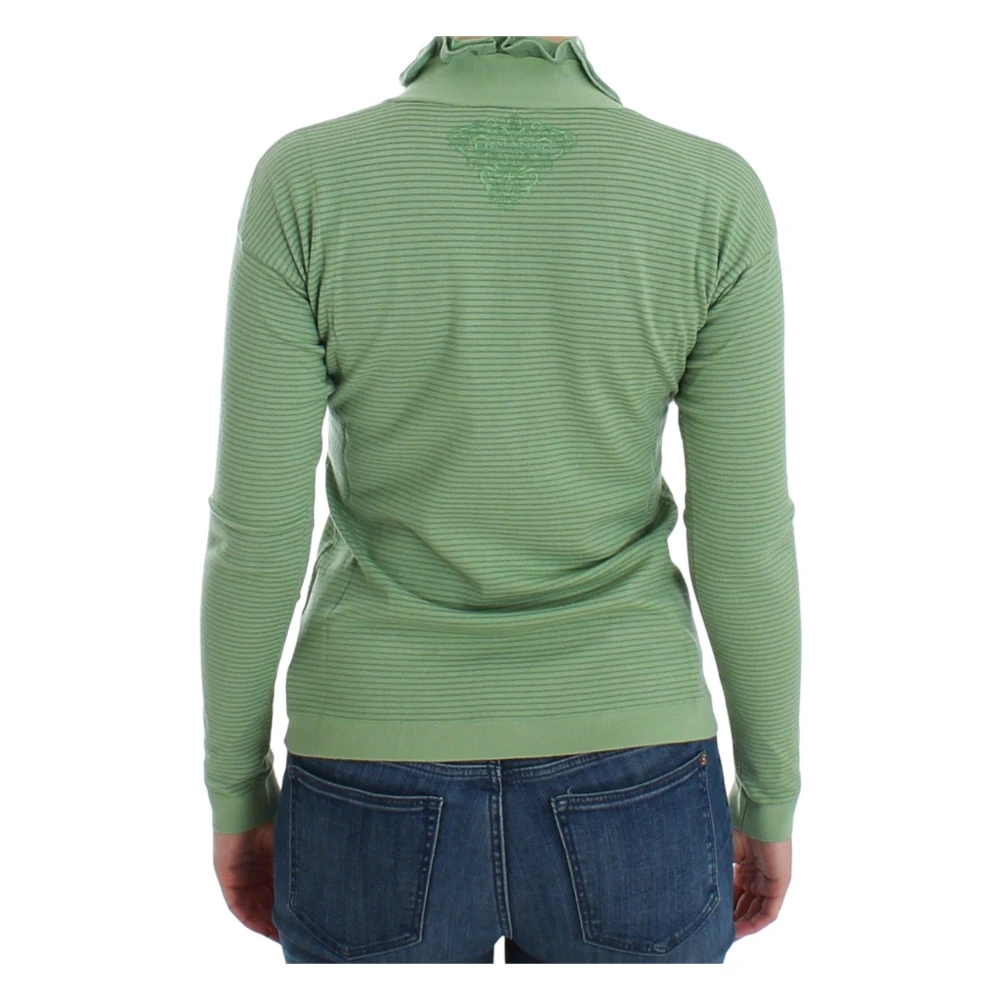 Ermanno Scervino Luxe Groene Gestreepte Wollen Trui Green Dames