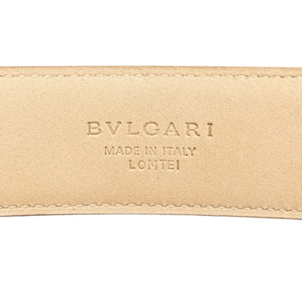 Bvlgari Vintage Pre-owned Leather belts Beige Heren