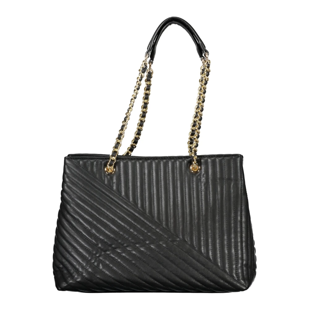 Valentino by Mario Valentino Zwarte Schoudertas met Ketting en Rits Black Dames