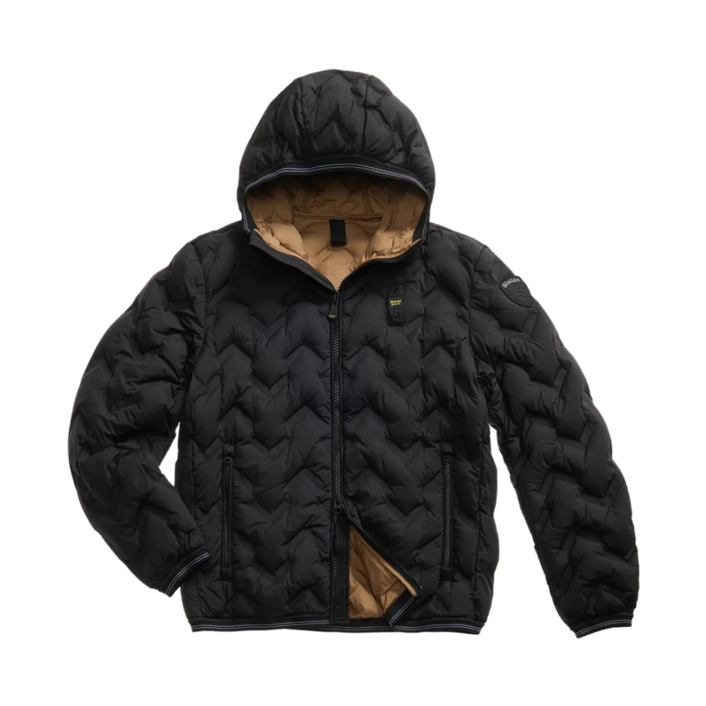 Blauer Herren Schwarz Jacken, K, Xlgröße: