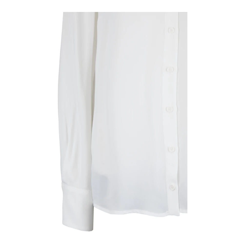 Elisabetta Franchi Geknoopte Damesoverhemd met Metalen Details White Dames