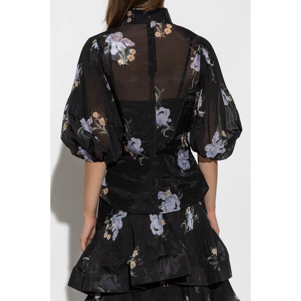 Zimmermann Shirt met bloemenpatroon Black Dames