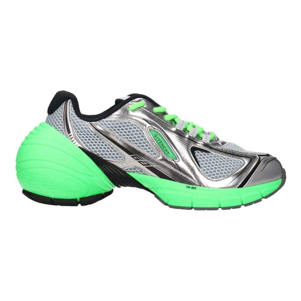 Givenchy Grijze Stoffen Sneakers met Logo Heren Schoenen Veelkleurig Multicolor