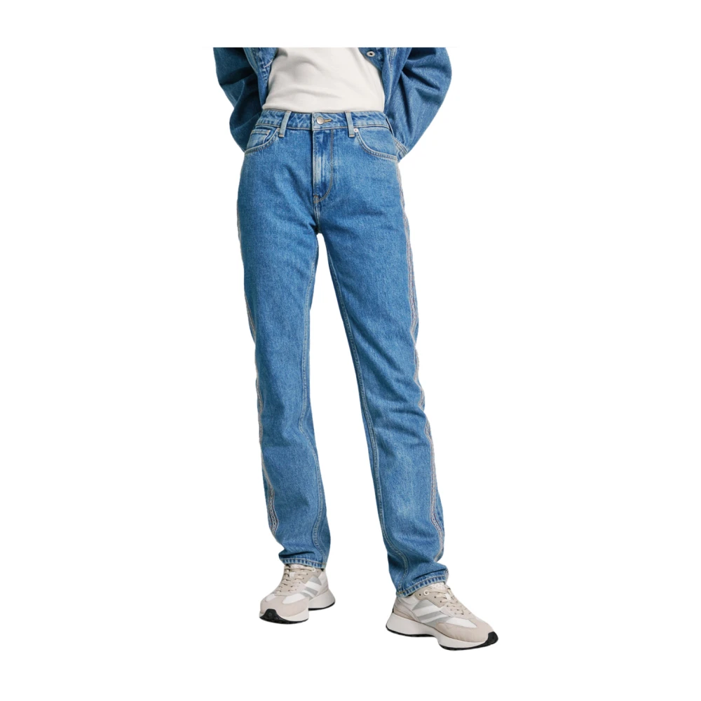 Pepe Jeans Vintage Straight Leg Denim Jeans Blue Dames