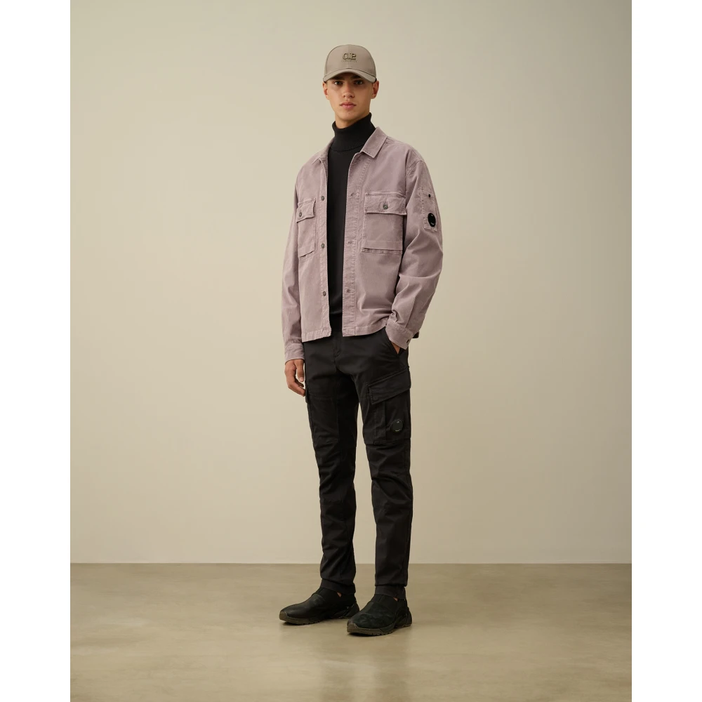 C.P. Company Stretch Sateen Lenszak Cargo Broek Black Heren