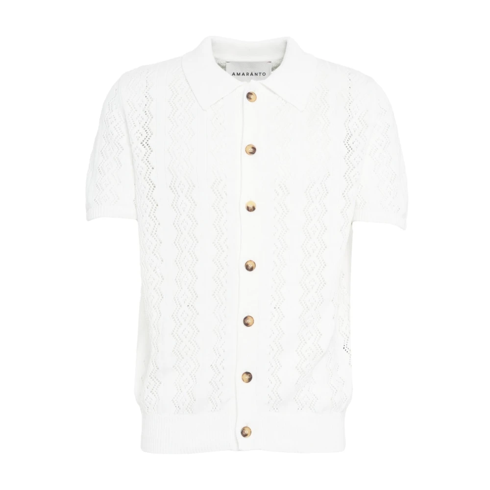 Amaránto Witte Open Gebreide Vest Ss25 White Heren