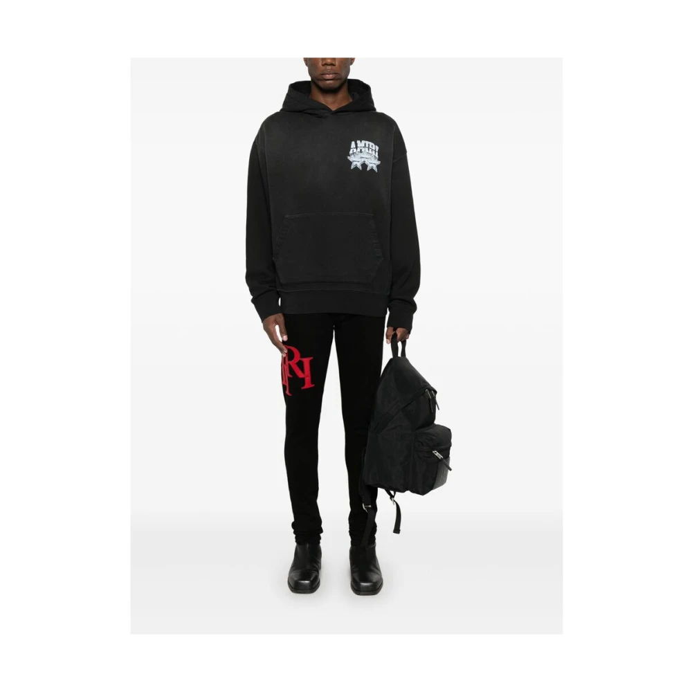 Amiri Zwarte Klassieke Knoopsluiting Jeans Black Heren
