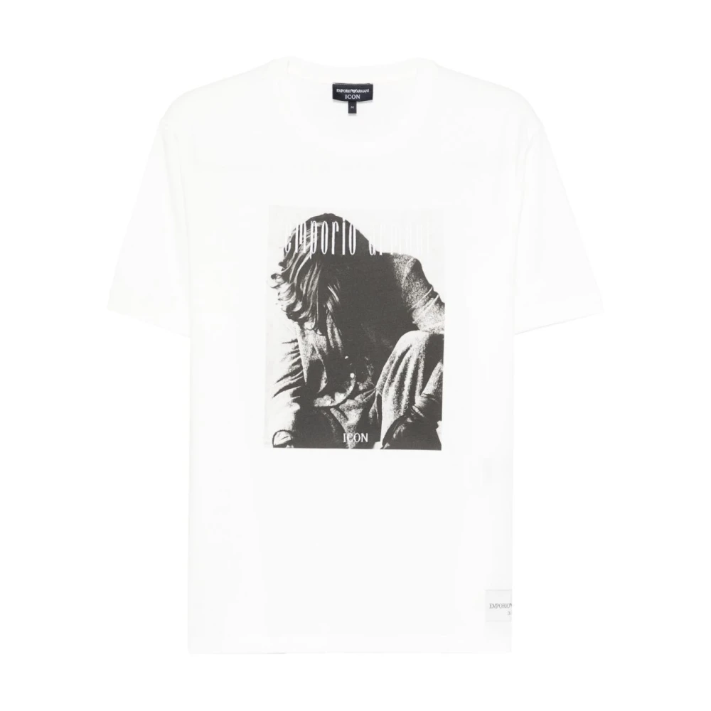 Emporio Armani Hombre Blanco - Camiseta De Cuello Redondo - Tops - 2XL - Camiseta De Cuello Redondo