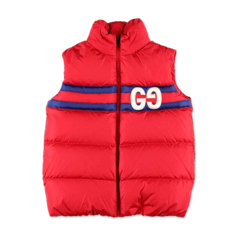 Gucci Barn Röd Vadderad Gilet Kappa Red, Pojke