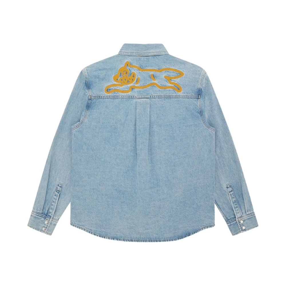 Icecream Heldere Blauwe Overhemd met Drukknopen Blue Heren