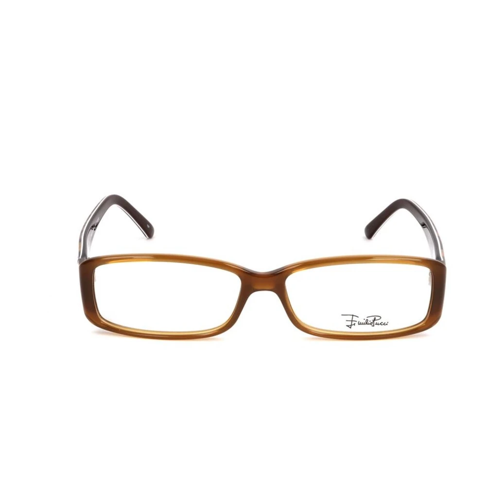 EMILIO PUCCI Bruine Plastic Frame Bril voor Vrouwen Brown Dames
