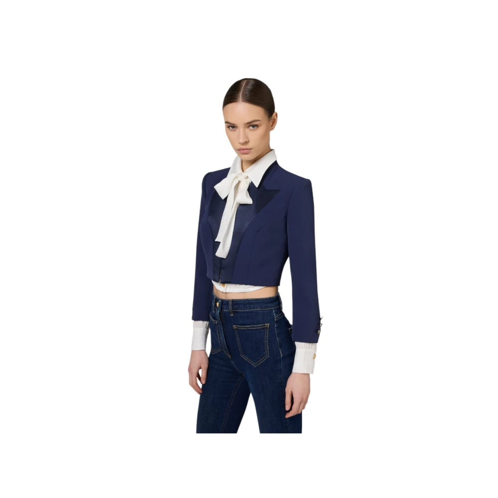 Elisabetta Franchi Stijlvolle Jas voor Vrouwen Blue Dames