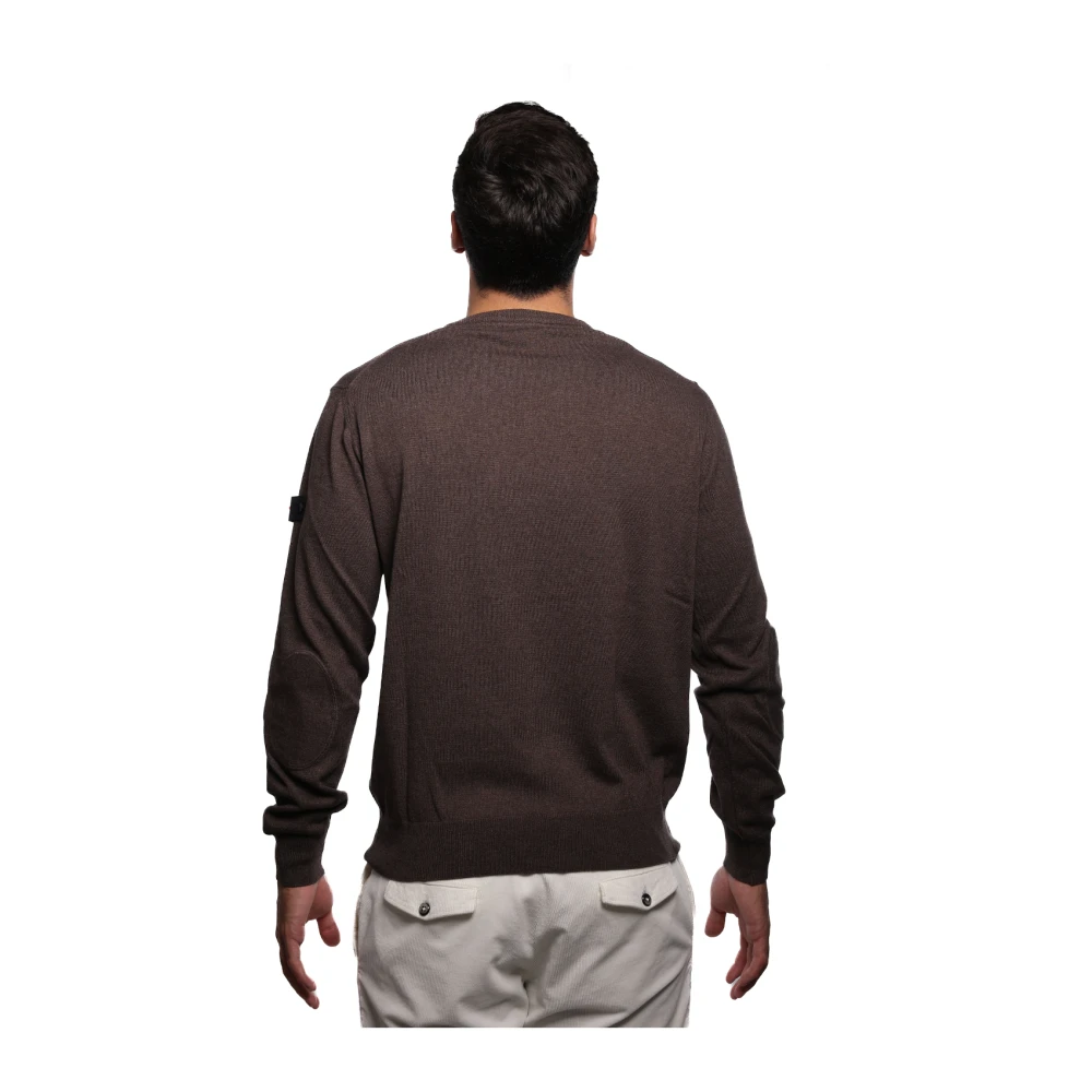 Peuterey Bruine Katoen Wol Trui Exmoor Model Brown Heren