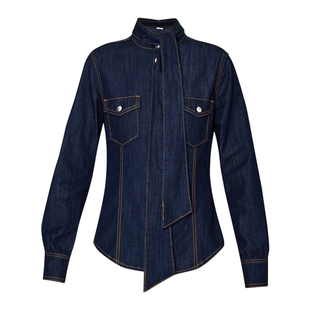 Liu Jo Katoenmix Blouse en Overhemd Blue Dames