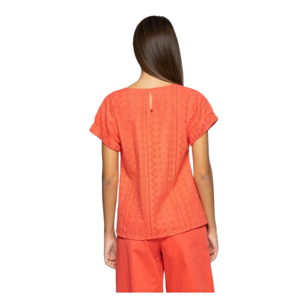 Kocca Korte Mouw Blouse Red Dames