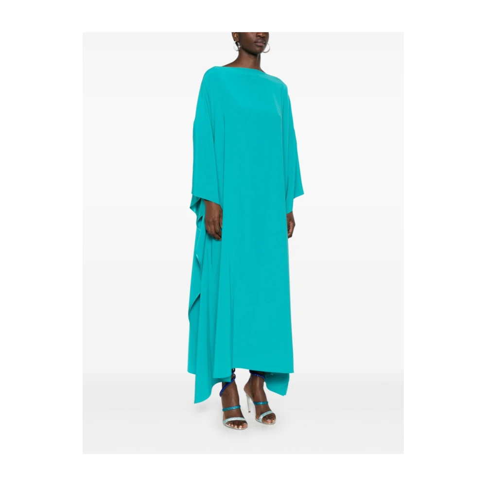 Gianluca Capannolo Blauwe Boothals Kaftan Jurk Blue Dames