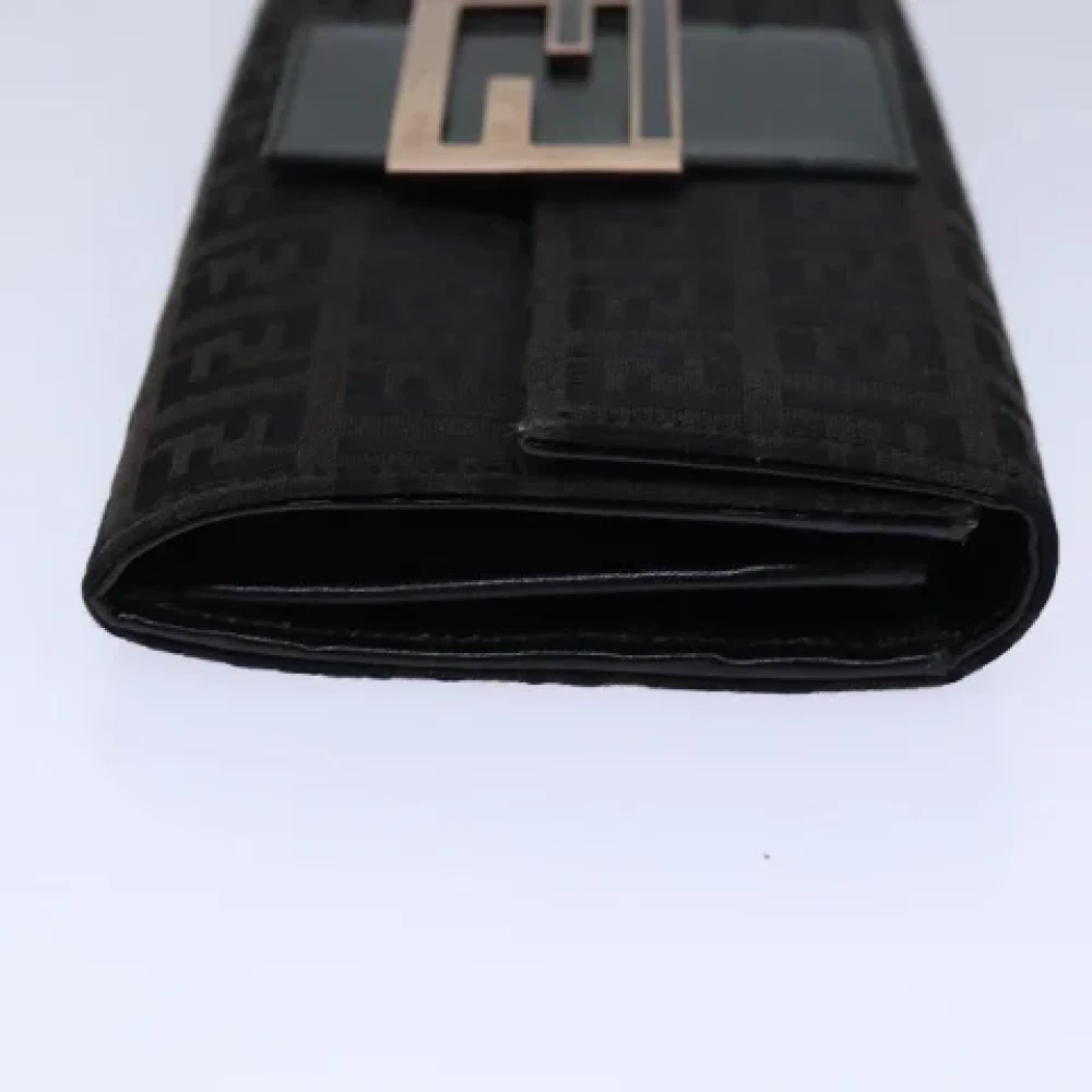 Fendi Vintage Pre-owned Canvas wallets Brown Dames