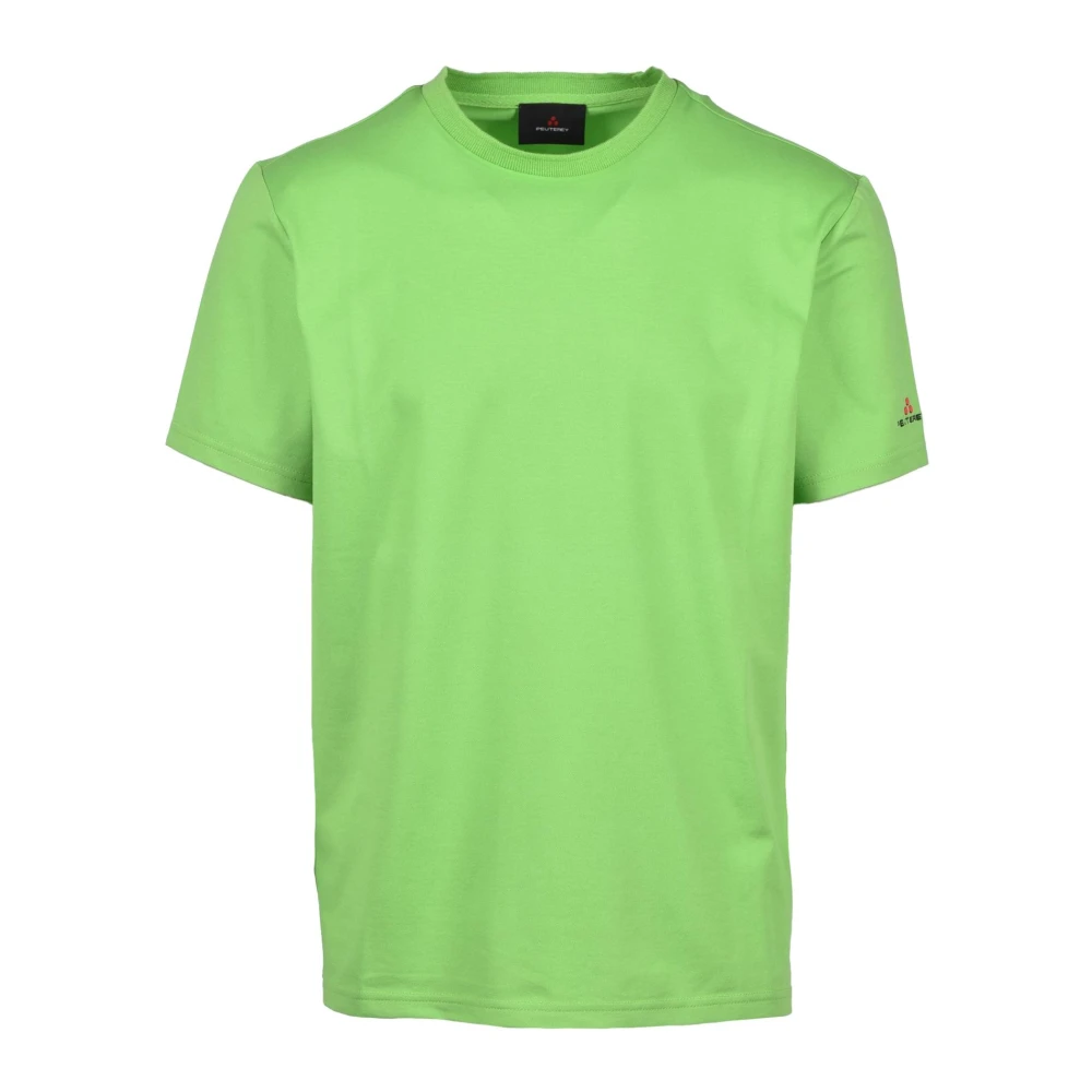 Peuterey Zijde Katoen T-shirt Green Heren