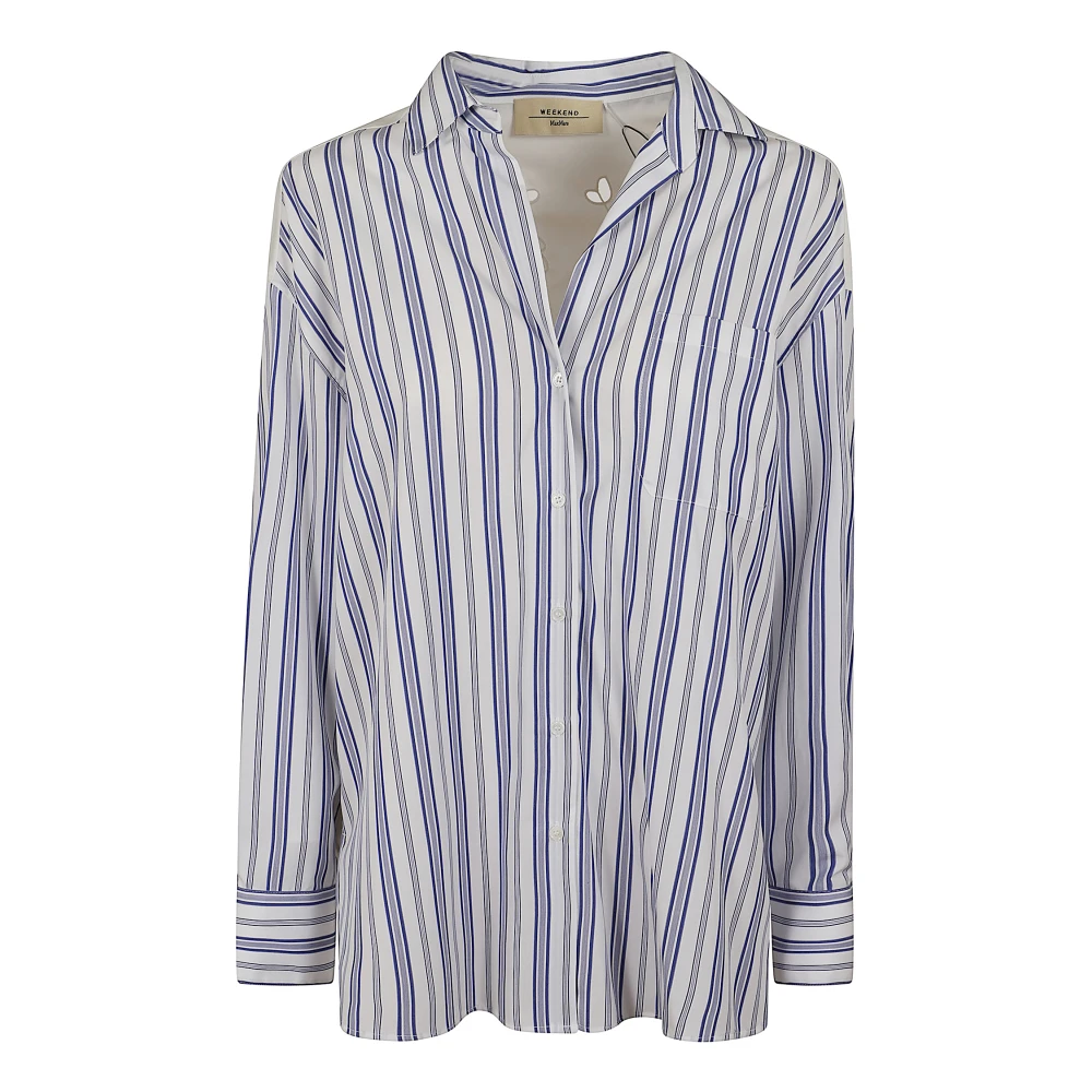 Weekend Max Mara Vrouw Multicolor Overhemden Dames, Veelkleurig, 2XS, Katoen, Popeline Puro Cotone Unito E Rigato