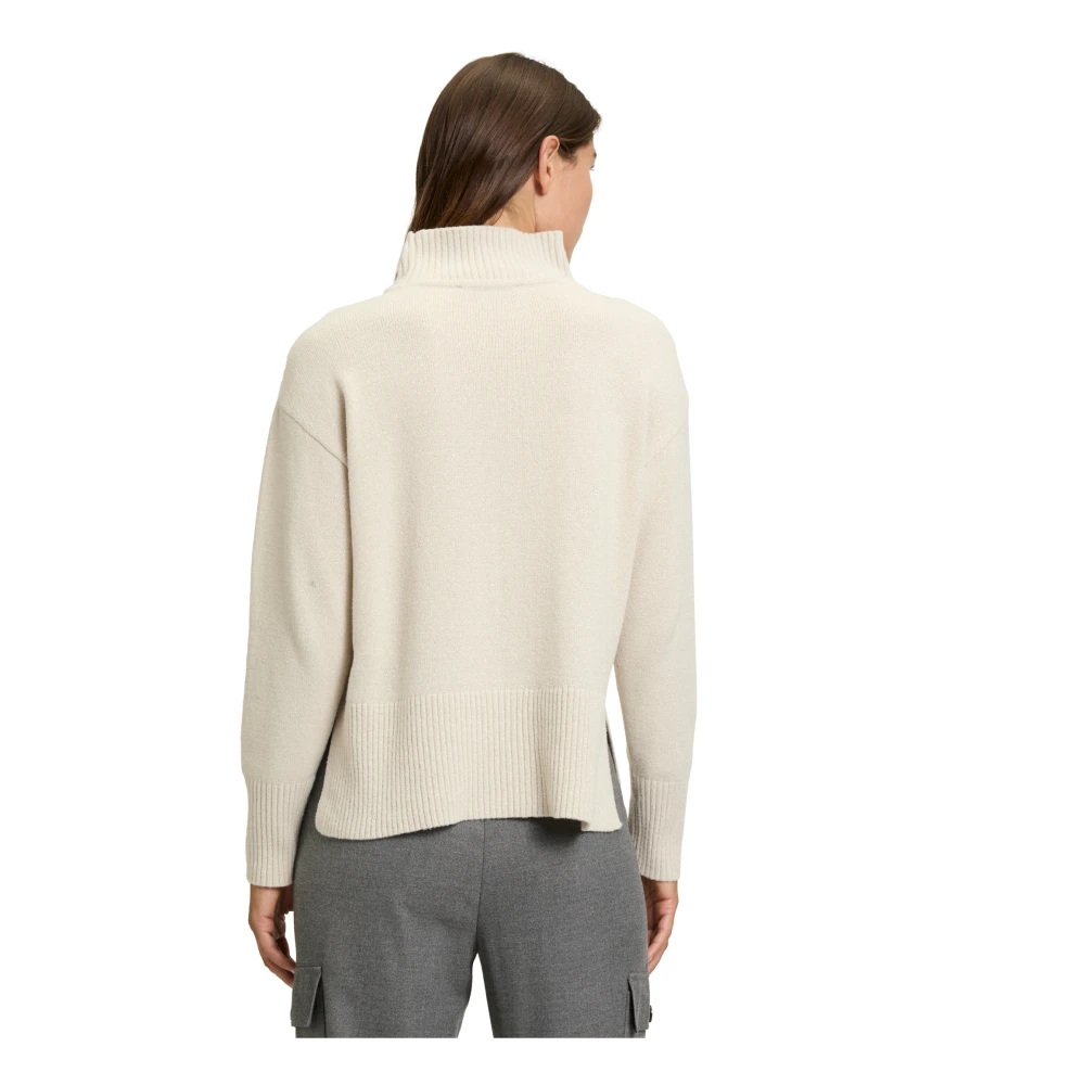 Betty Barclay Lurex Gebreide Trui Stijlvol Comfort Beige Dames
