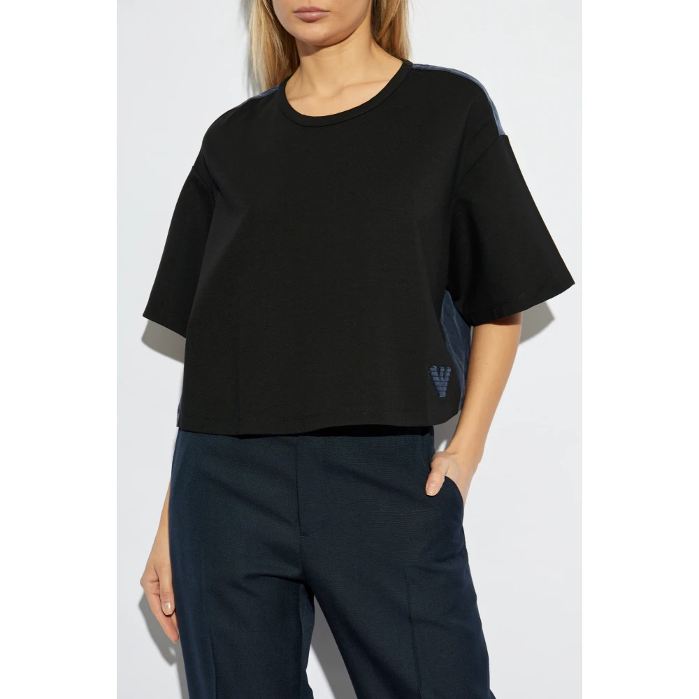 Emporio Armani Loszittend T-shirt Black Dames