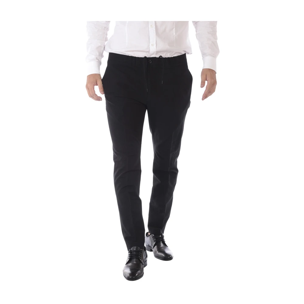 Daniele Alessandrini Men's Black Suit Trousers, Xs, Pantalone Rigido