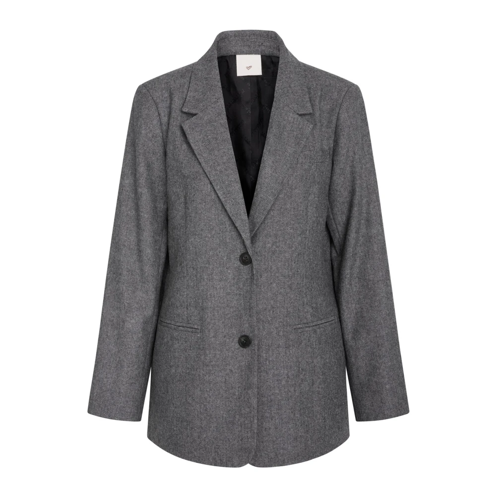 Heartmade Moderne Oversized Blazer Storm Grey Gray Dames