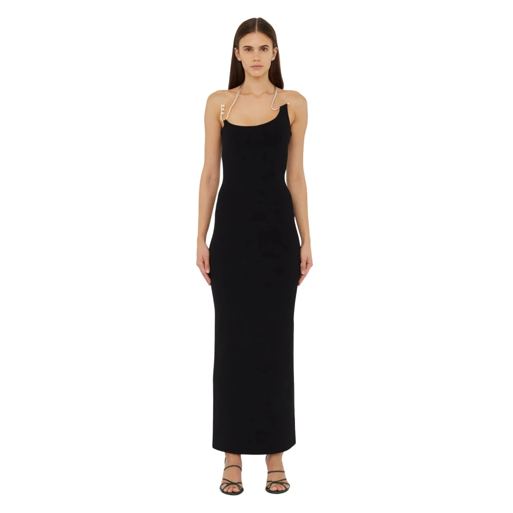 Christopher Esber Black Levitate Knit Dress - Female - Maxi Dresses - S - Dresses