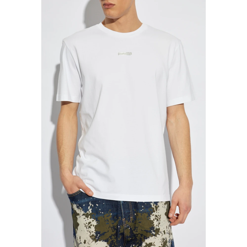 Dsquared2 T-shirt met logo White Heren