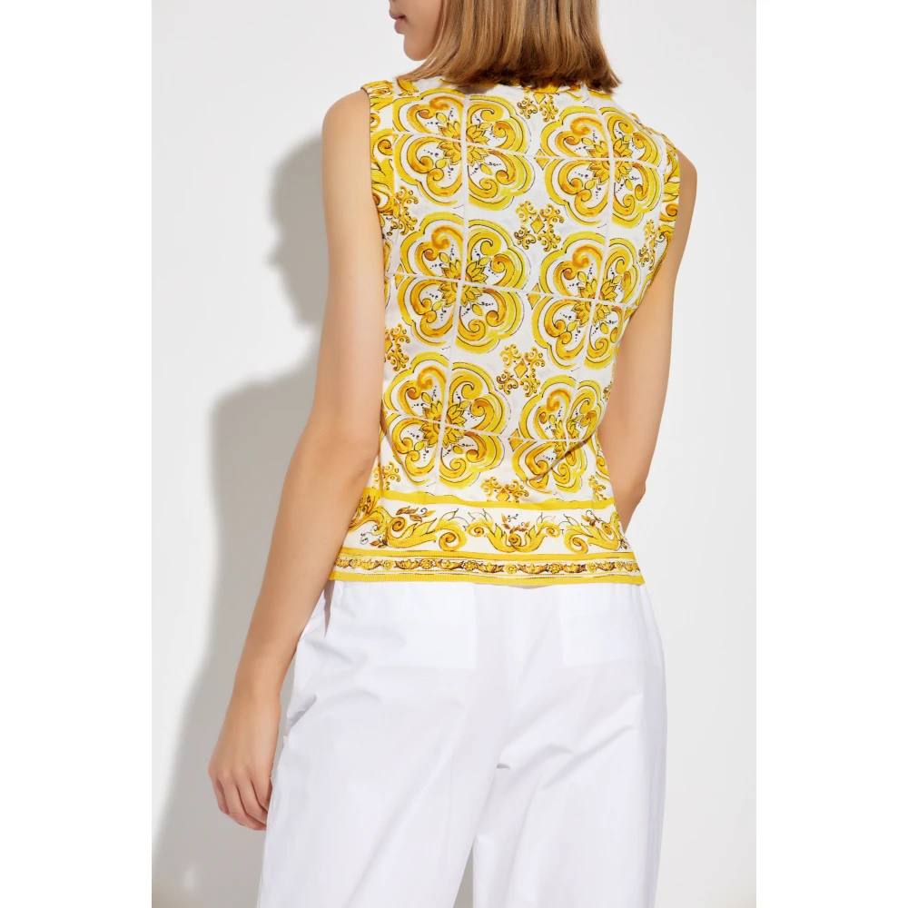 Dolce & Gabbana Zijden top Multicolor Dames