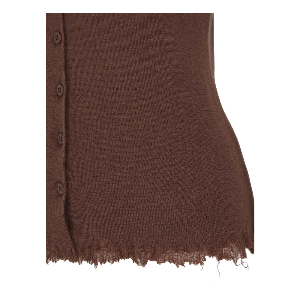 Cortana Ojala wollen en kasjmier vest blush Brown Dames
