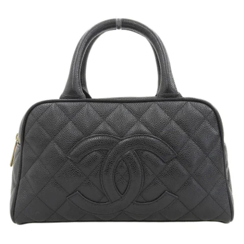 Chanel Vintage Pre-owned Leather handbags Black Dames