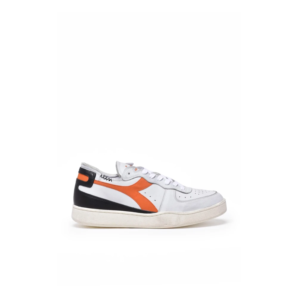 Diadora Basket Row Cut Heren Schoenen Wit