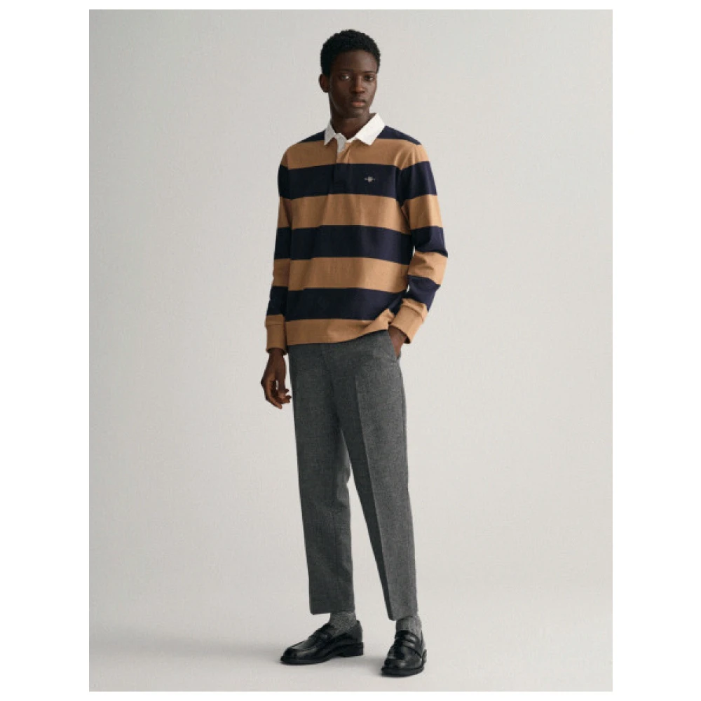 Gant Gestreepte Katoenen Polo Rugger Multicolor Heren