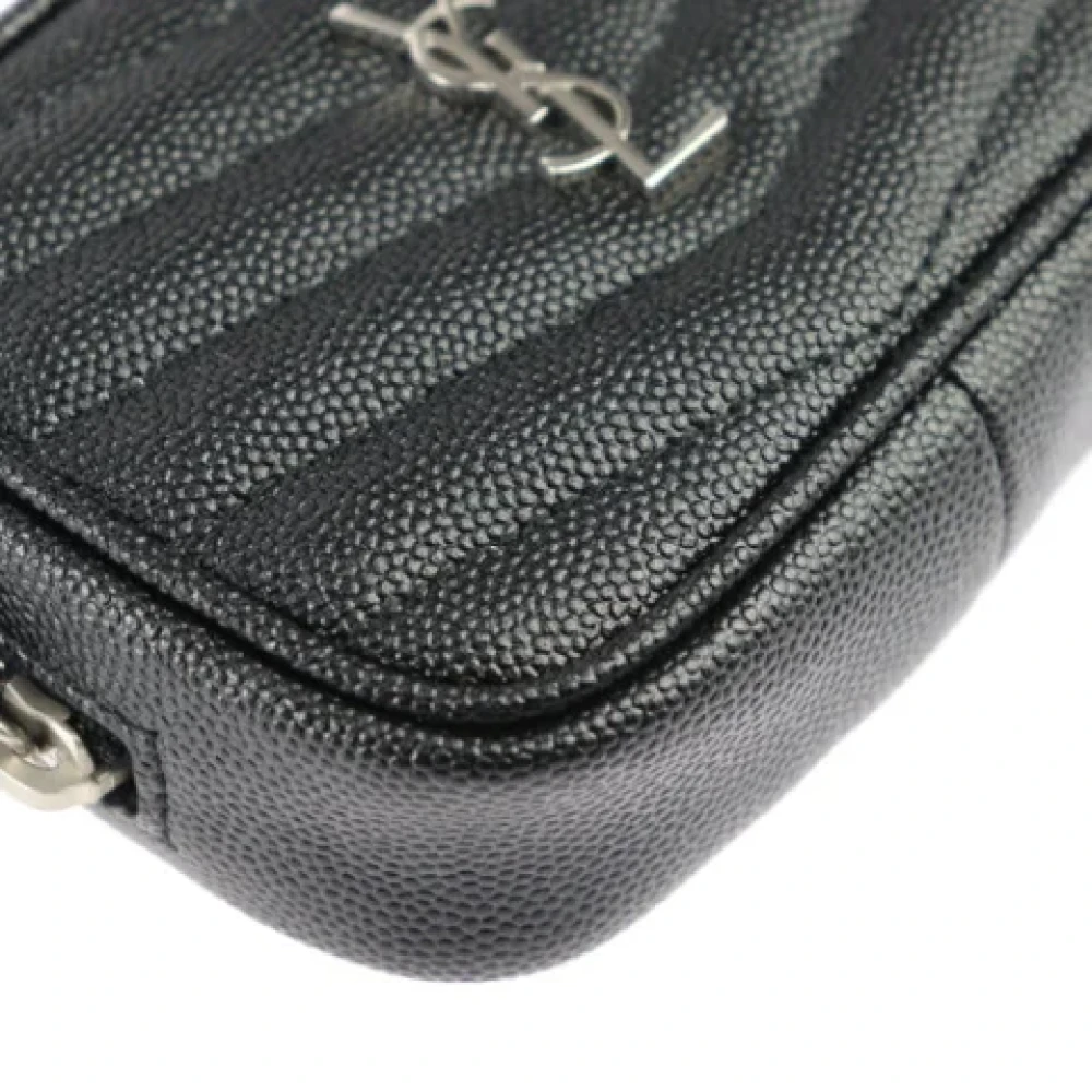 Saint Laurent Vintage Pre-owned Leather clutches Black Dames