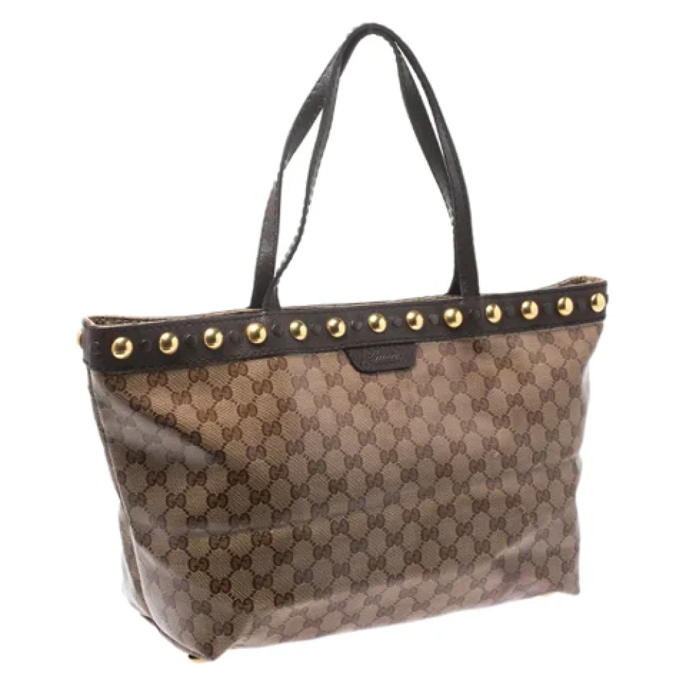 Gucci Vintage Pre-owned Leather totes Beige Dames