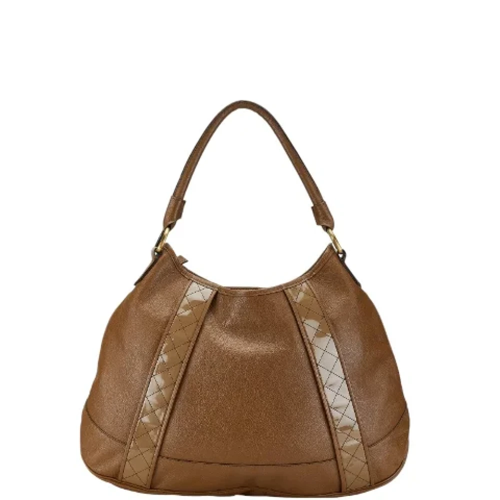 Burberry Vintage Pre-owned Leather handbags Beige Dames