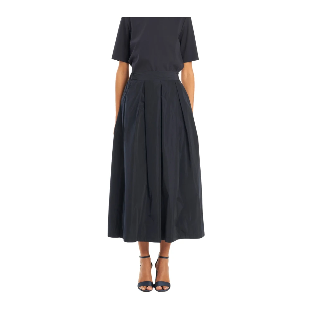 Vicario Cinque Elegante Maxi Rok met Zakken Blue Dames