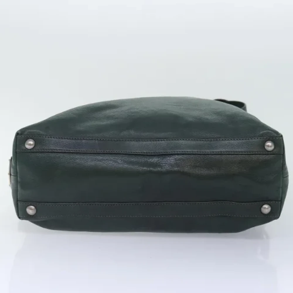 Prada Vintage Pre-owned Leather prada-bags Green Dames