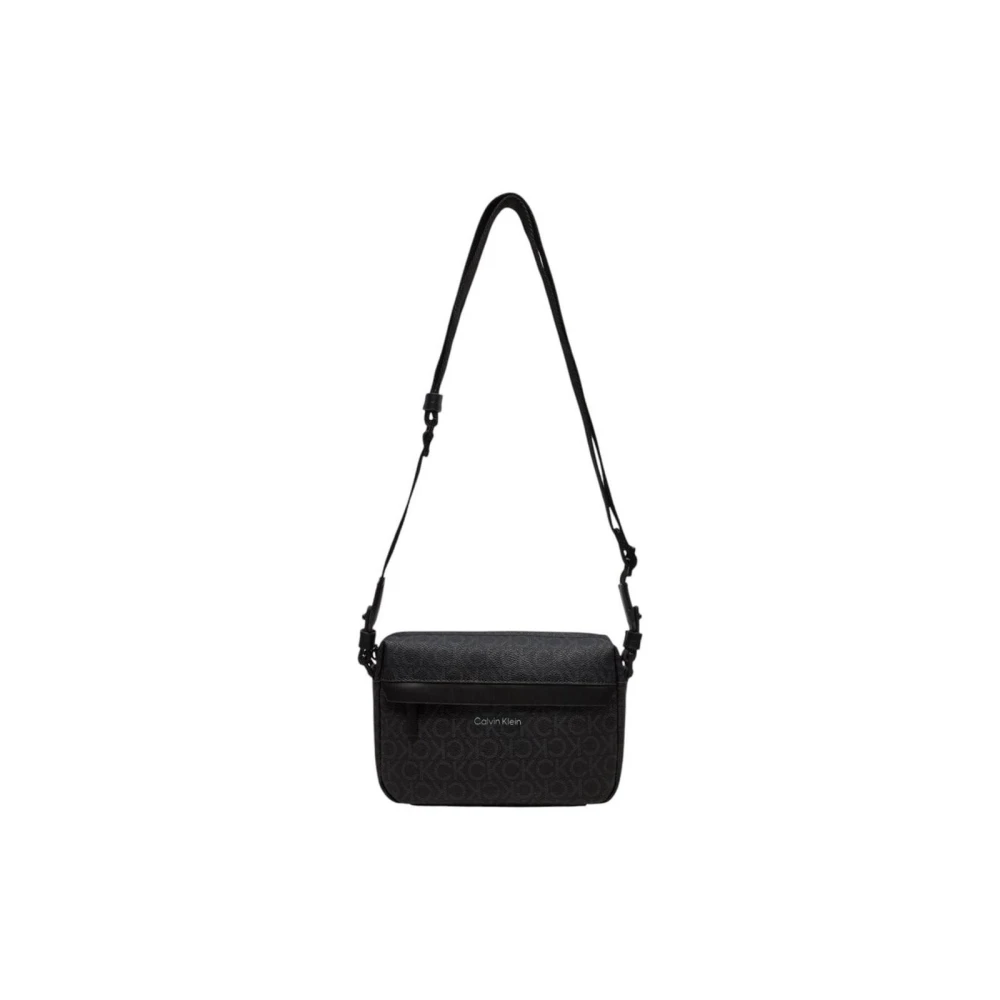 Calvin Klein Polyester Cameratas met Veilige Sluiting Black Heren